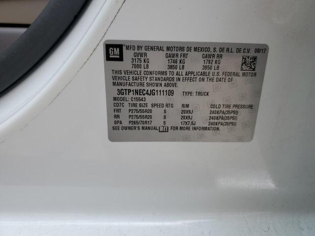 2018 GMC SIERRA C15 - 3GTP1NEC4JG111109