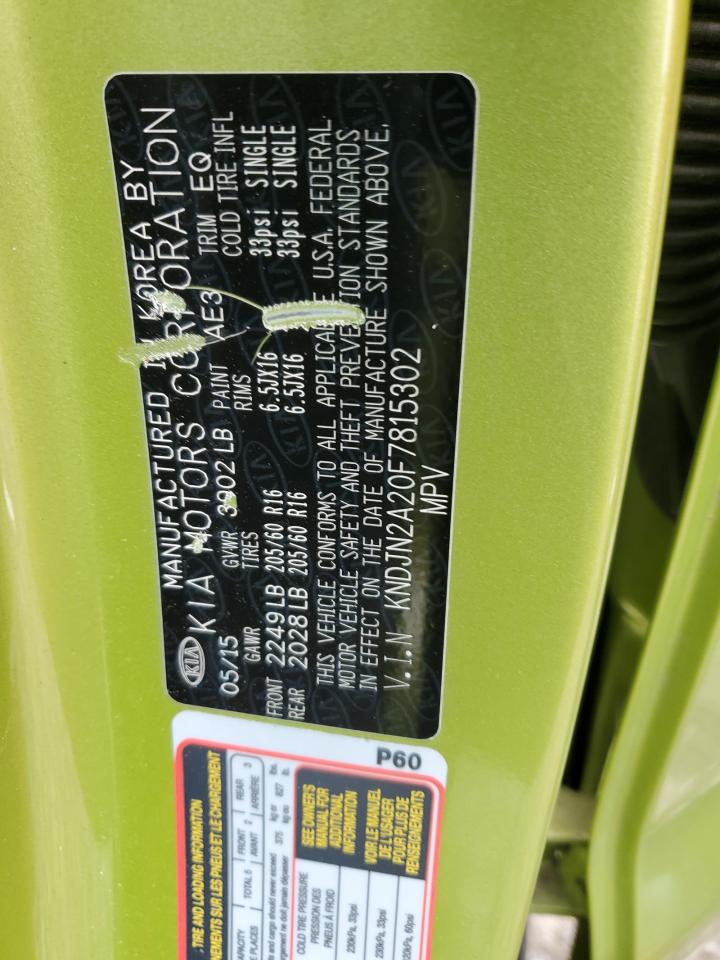 KNDJN2A20F7815302 2015 Kia Soul