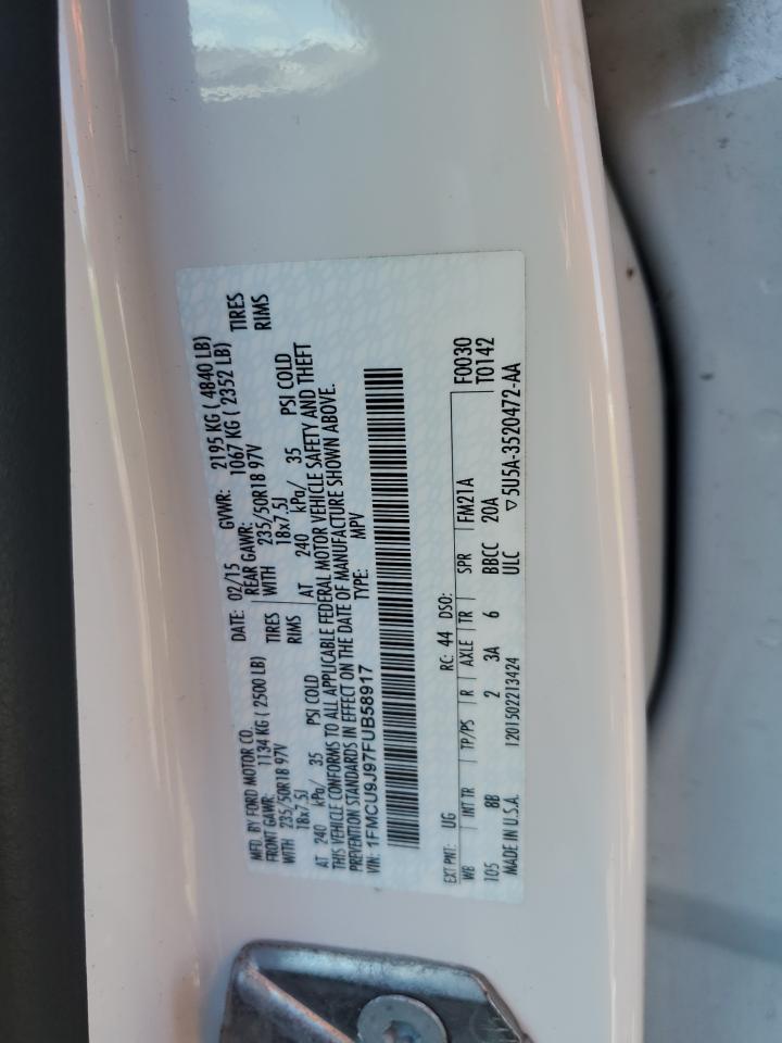 1FMCU9J97FUB58917 2015 Ford Escape Titanium