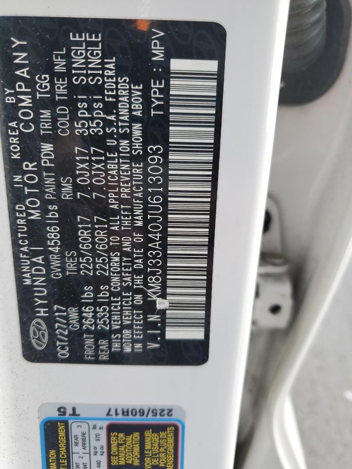 KM8J33A40JU613093 2018 Hyundai Tucson Sel