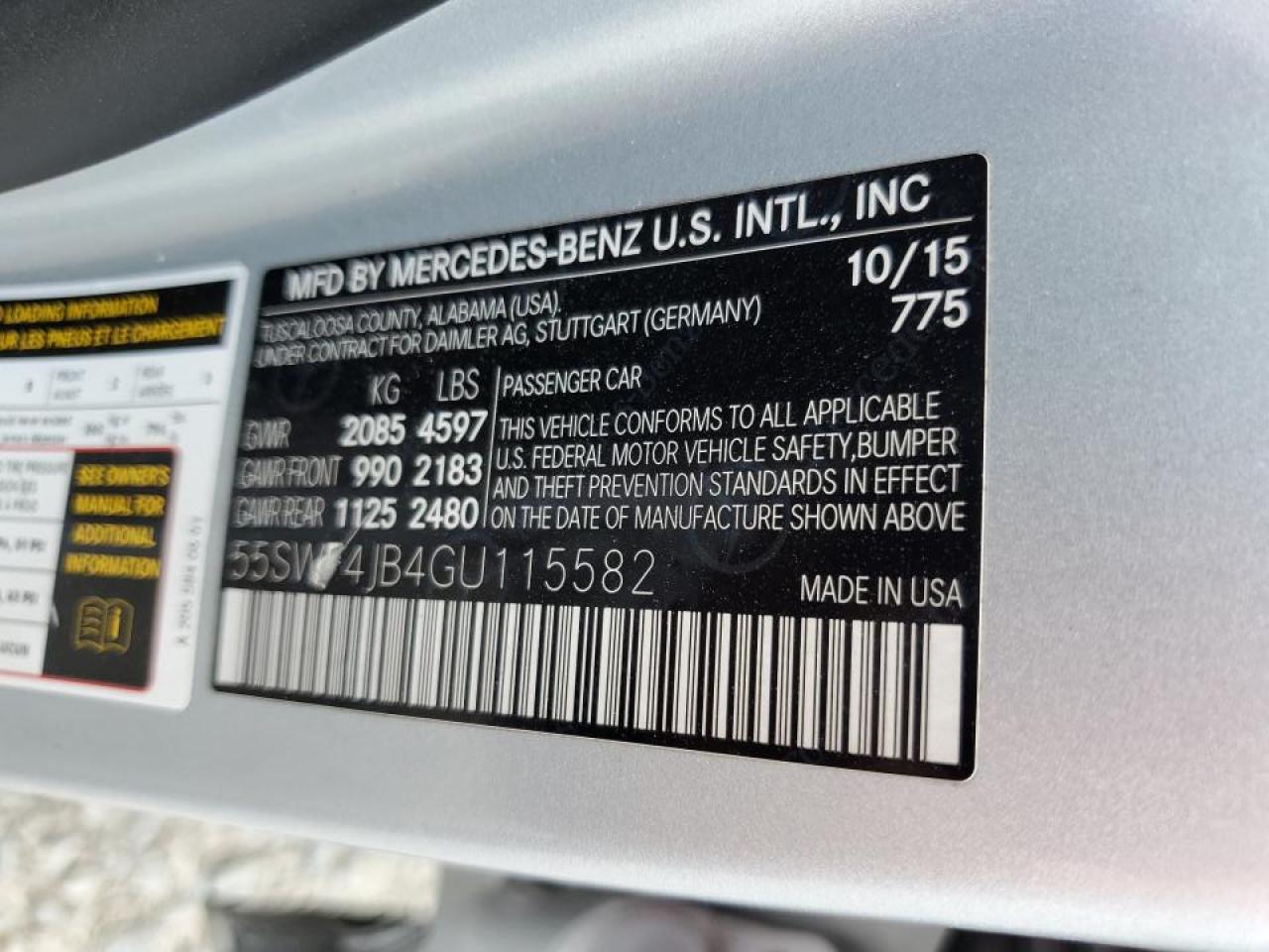 55SWF4JB4GU115582 2016 Mercedes-Benz C 300