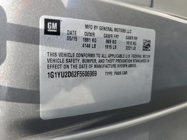 2015 Chevrolet Corvette Z06 3Lz VIN: 1G1YU2D62F5606969 Lot: 56972264