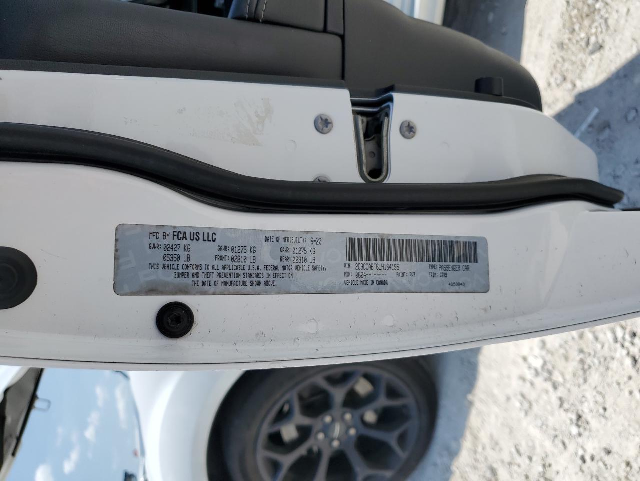 2C3CCABT6LH164195 2020 Chrysler 300 S