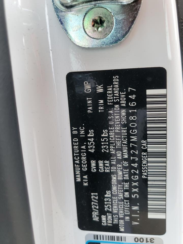5XXG24J27MG081647 2021 Kia K5 Lx