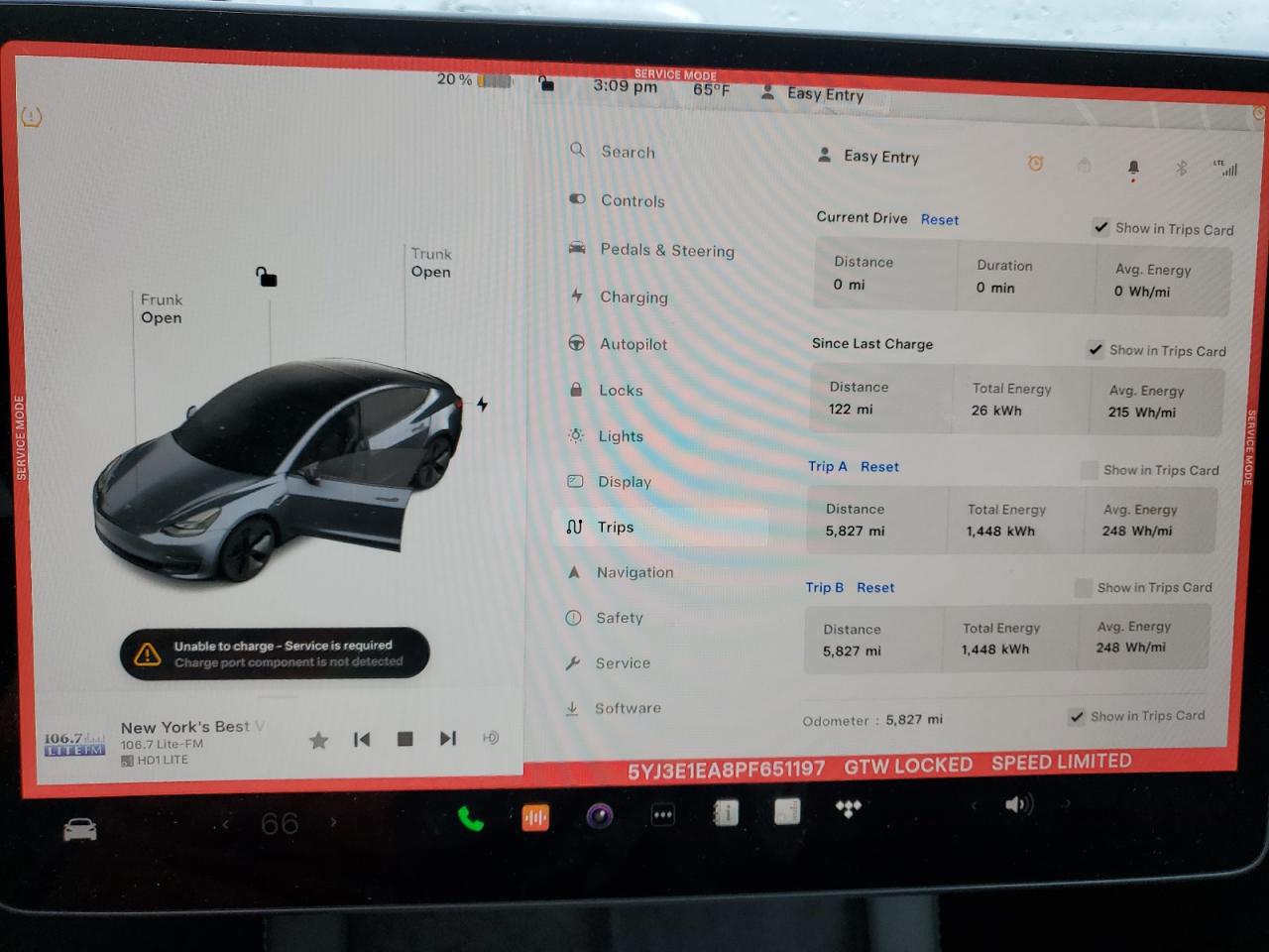 2023 Tesla Model 3 vin: 5YJ3E1EA8PF651197