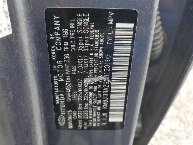 2016 Hyundai Tucson Limited VIN: KM8J33A29GU120195 Lot: 53984814