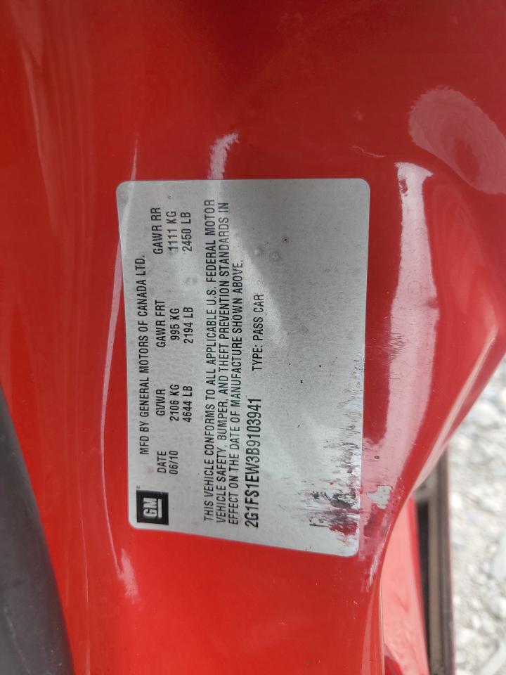 2G1FS1EW3B9103941 2011 Chevrolet Camaro Ss