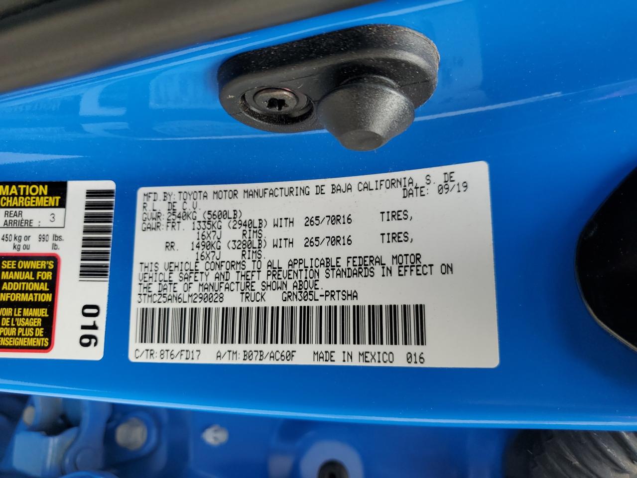 3TMCZ5AN6LM290028 2020 Toyota Tacoma Double Cab