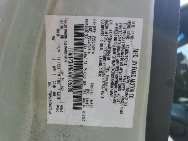 2010 Ford Focus Sel VIN: 1FAHP3HN6AW106280 Lot: 52648414