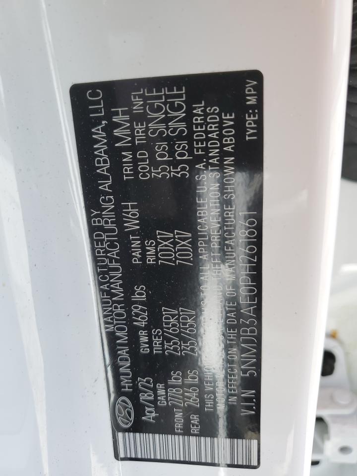 5NMJB3AE0PH261861 2023 Hyundai Tucson Sel