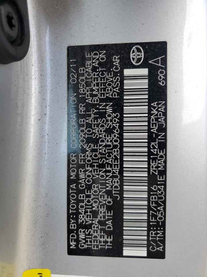 JTDBU4EE2BJ096493 2011 Toyota Corolla Base