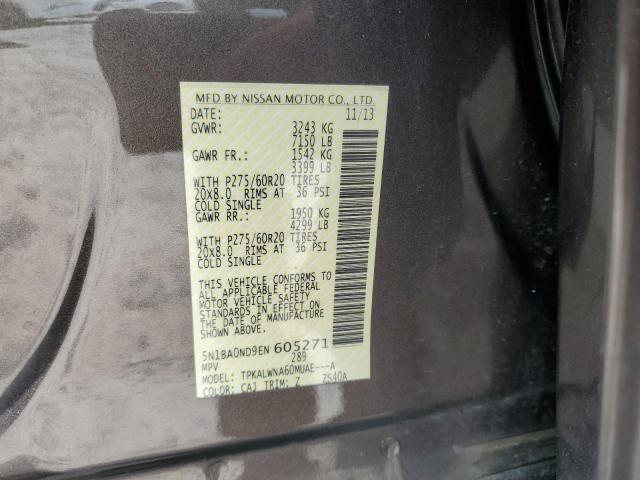 2014 Nissan Armada Sv VIN: 5N1BA0ND9EN605271 Lot: 55256254