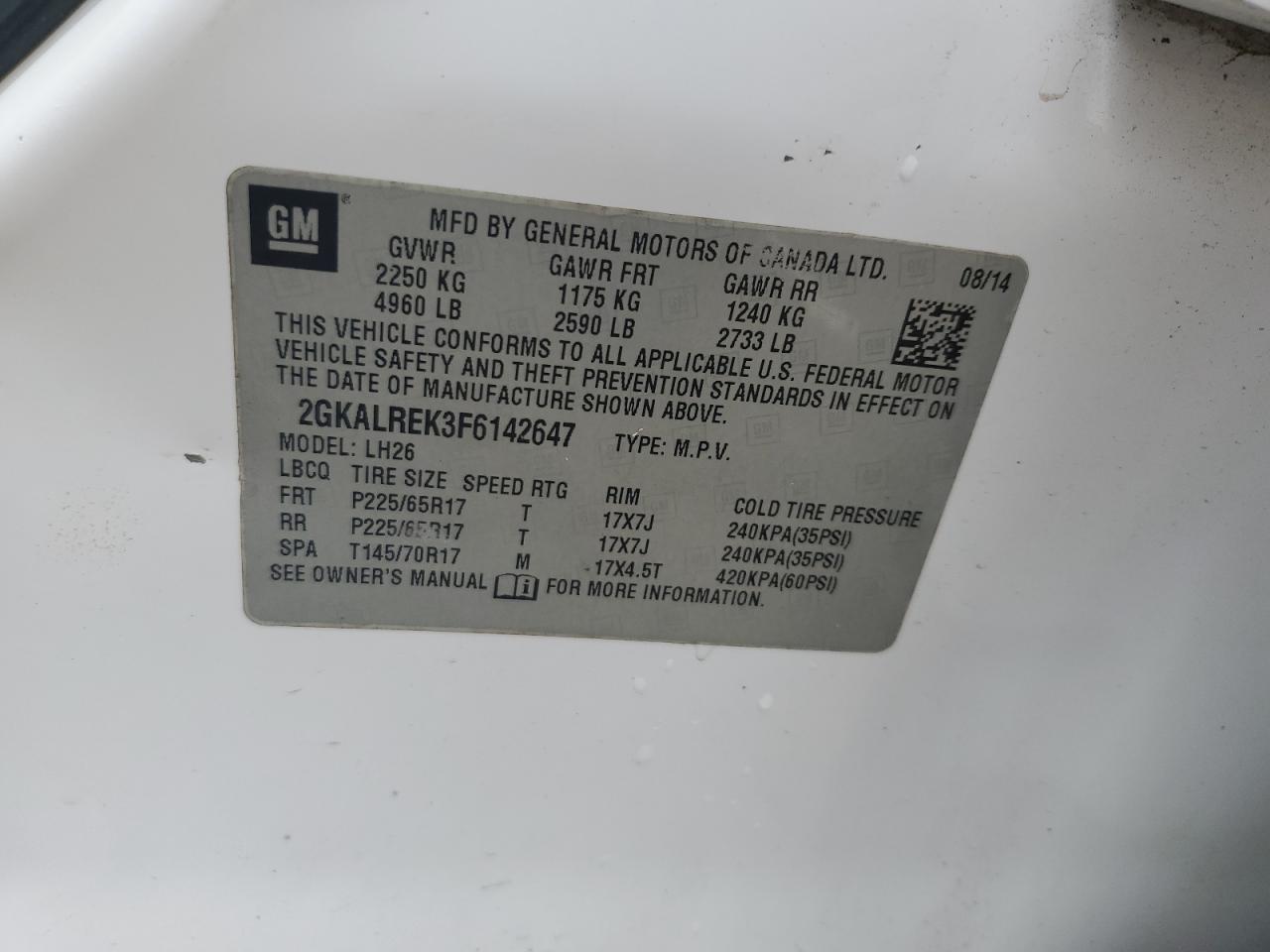 2GKALREK3F6142647 2015 GMC Terrain Sle