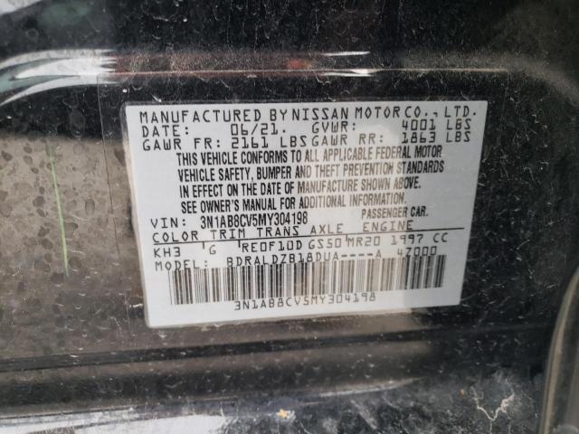 2021 Nissan Sentra Sv VIN: 3N1AB8CV5MY304198 Lot: 55190114