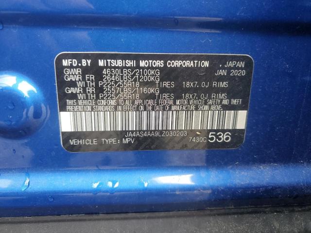 2020 Mitsubishi Eclipse Cross Le VIN: JA4AS4AA9LZ030203 Lot: 54645214