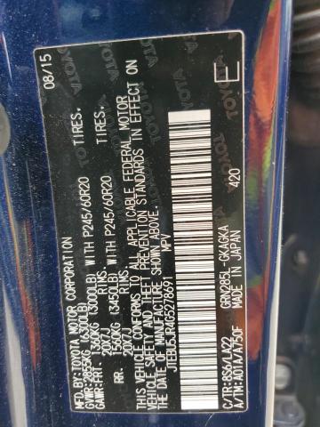 2016 TOYOTA 4RUNNER SR - JTEBU5JR4G5278691