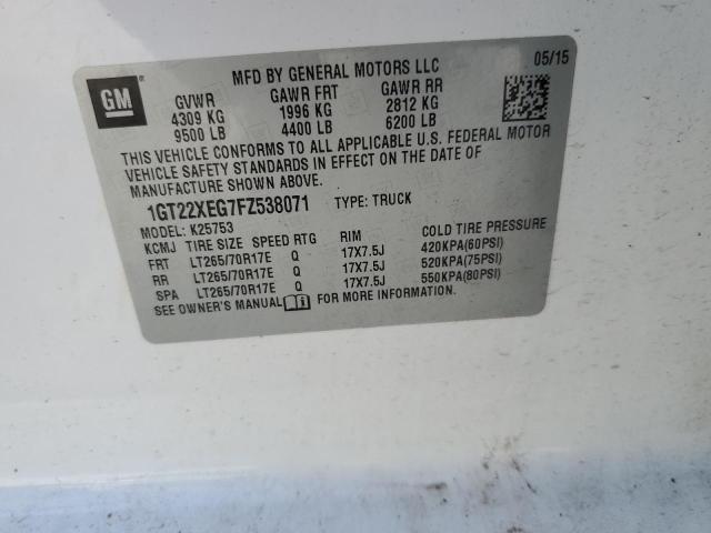 2015 GMC Sierra K2500 Heavy Duty VIN: 1GT22XEG7FZ538071 Lot: 56338634