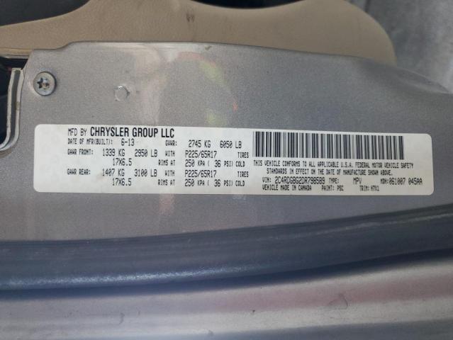 2013 Dodge Grand Caravan Se VIN: 2C4RDGBG2DR798589 Lot: 55629444