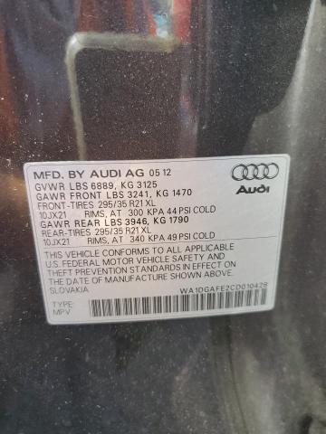 2012 Audi Q7 Prestige VIN: WA1DGAFE2CD010428 Lot: 54720154