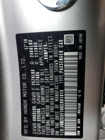 2019 Honda Clarity VIN: JHMZC5F10KC001015 Lot: 54437704