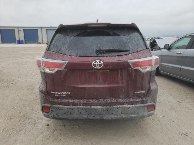 2015 Toyota Highlander Limited VIN: 5TDYKRFH2FS091664 Lot: 55958204