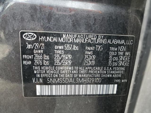 2021 Hyundai Santa Fe Calligraphy VIN: 5NMS5DAL3MH329100 Lot: 56836464