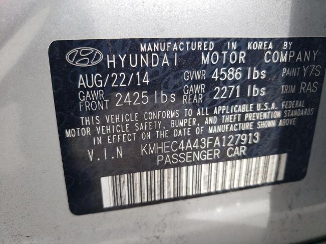 2015 Hyundai Sonata Hybrid VIN: KMHEC4A43FA127913 Lot: 54338854