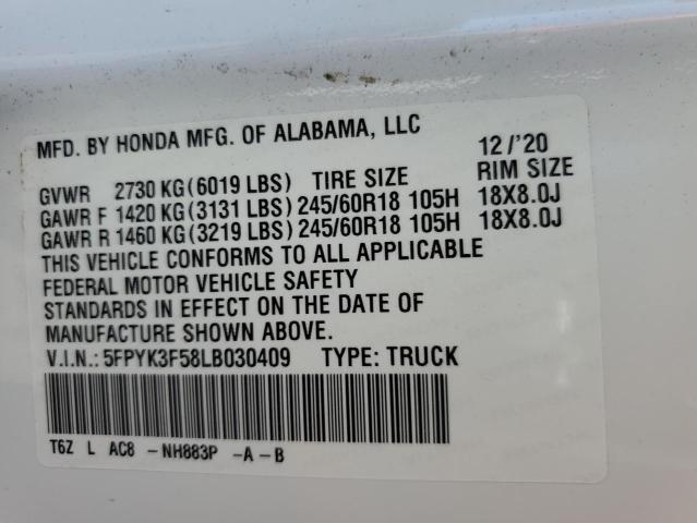 5FPYK3F58LB030409 Honda Ridgeline  13