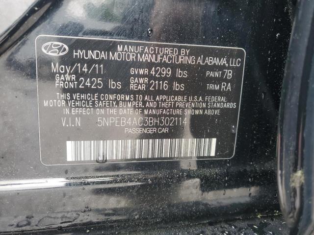 2011 Hyundai Sonata Gls VIN: 5NPEB4AC3BH302114 Lot: 57081144