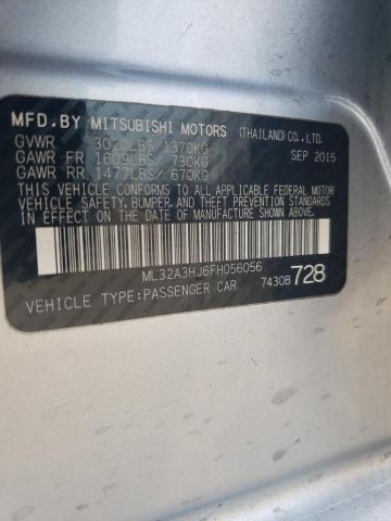 2015 Mitsubishi Mirage De VIN: ML32A3HJ6FH056056 Lot: 55346054