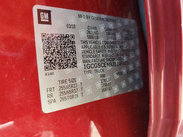 2018 Chevrolet Colorado Lt VIN: 1GCGSCEN9J1245423 Lot: 55842534