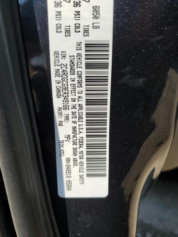2014 Dodge Grand Caravan Sxt VIN: 2C4RDGCG9ER349166 Lot: 54672914