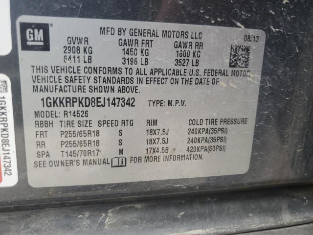 2014 GMC Acadia Sle VIN: 1GKKRPKD8EJ147342 Lot: 55079754
