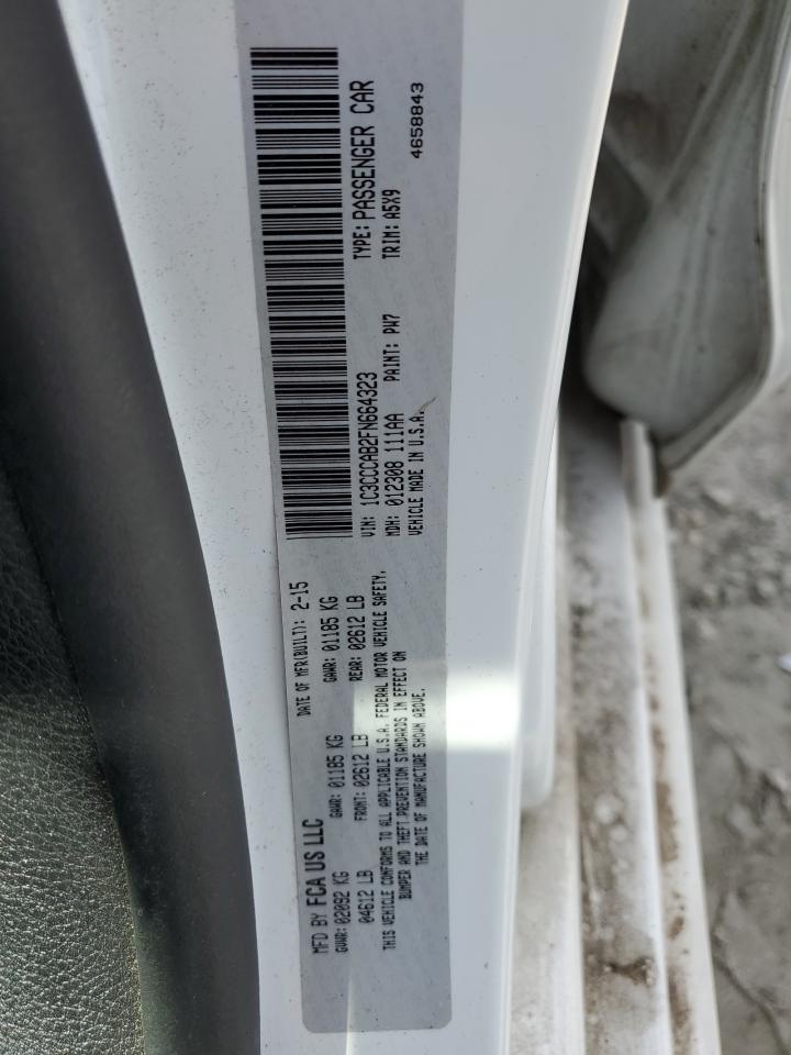 1C3CCCAB2FN664323 2015 Chrysler 200 Limited