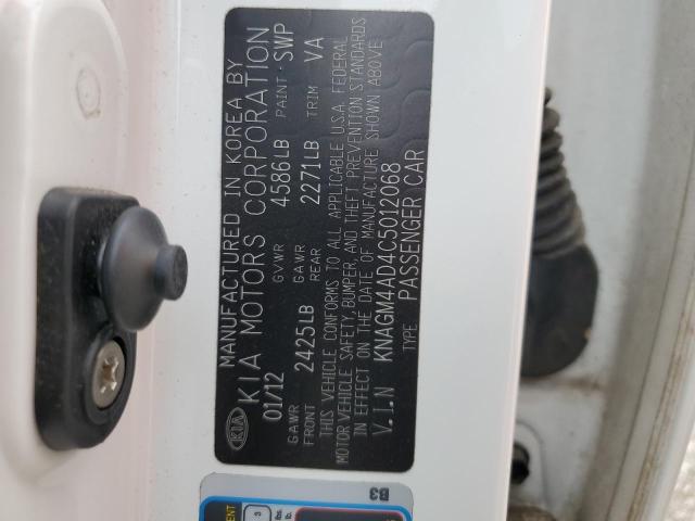 2012 Kia Optima Hybrid VIN: KNAGM4AD4C5012068 Lot: 55413304