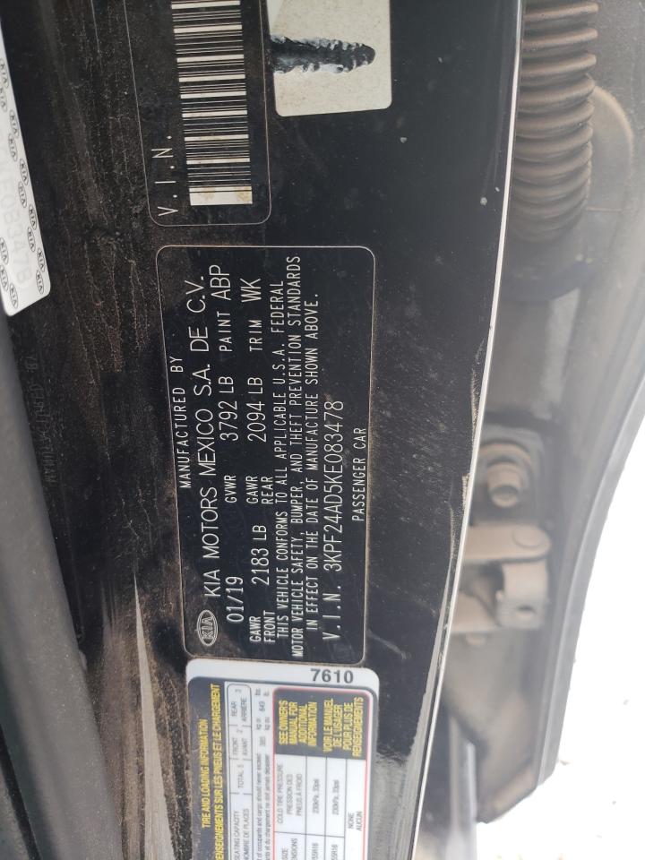 3KPF24AD5KE083478 2019 Kia Forte Fe