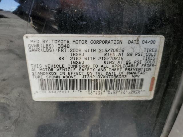 1998 Toyota Rav4 VIN: JT3HP10VXW7096093 Lot: 57024394