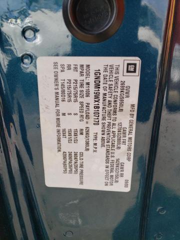 2001 Chevrolet Astro VIN: 1GNDM19WX1B107170 Lot: 53800684