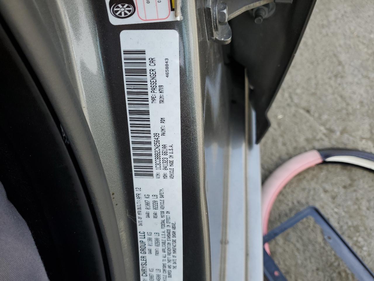 1C3CCBBB2CN256439 2012 Chrysler 200 Touring