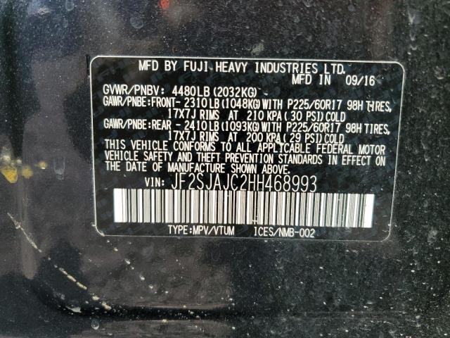 2017 Subaru Forester 2.5I Limited VIN: JF2SJAJC2HH468993 Lot: 53651364