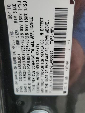 2011 Acura Rdx Technology VIN: 5J8TB1H52BA000660 Lot: 54732214