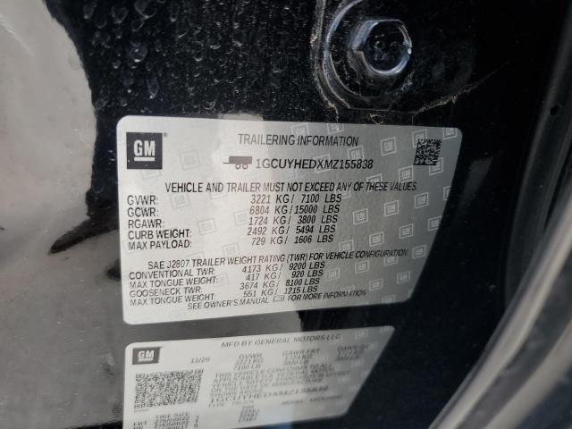 2021 Chevrolet Silverado K1500 High Country VIN: 1GCUYHEDXMZ155838 Lot: 56671464