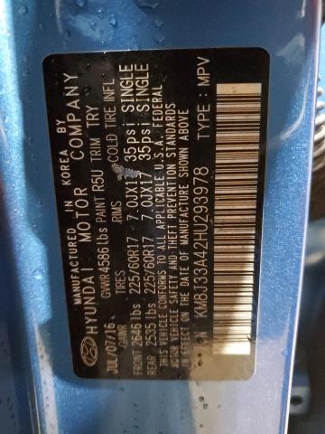 2017 HYUNDAI TUCSON LIM - KM8J33A42HU293978
