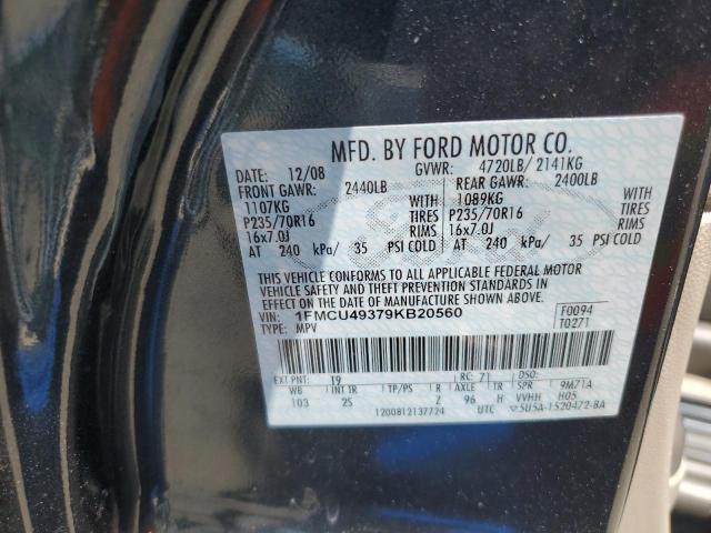 2009 Ford Escape Hybrid VIN: 1FMCU49379KB20560 Lot: 55572594