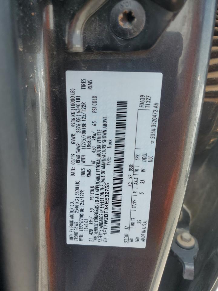 1FT7W2BT0KEE32755 2019 Ford F250 Super Duty