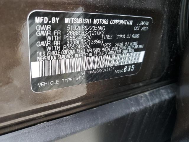 2022 Mitsubishi Outlander Sel VIN: JA4J4VA86NZ045127 Lot: 56433444