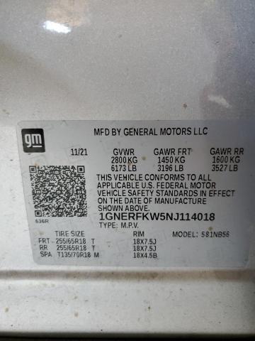 1GNERFKW5NJ114018 Chevrolet Traverse L 13