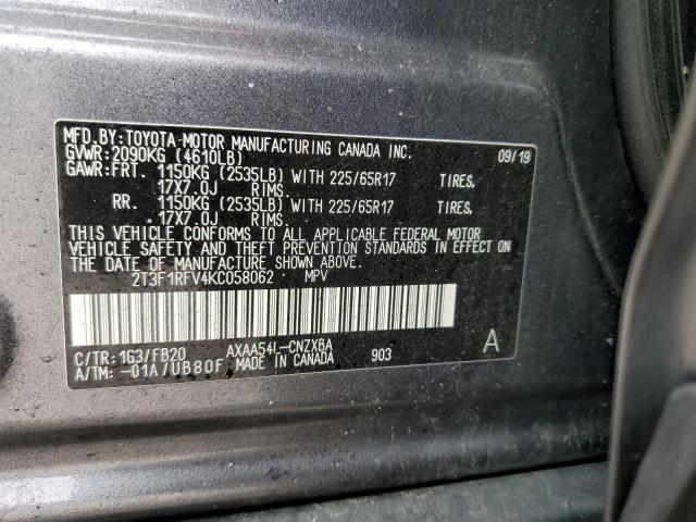 2T3F1RFV4KC058062 2019 TOYOTA RAV 4 - Image 13