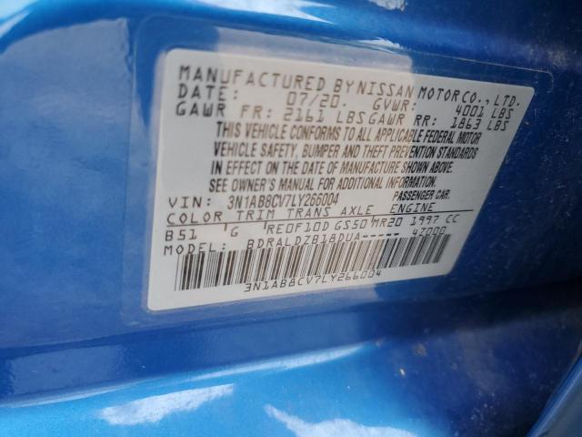 2020 Nissan Sentra Sv VIN: 3N1AB8CV7LY266004 Lot: 54917414