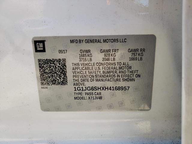 2017 CHEVROLET SONIC 1G1JG6SHXH4168957